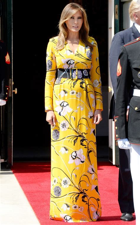 melania trump yellow dress dior|What Melania Trump's Clothes Are Actually Saying .